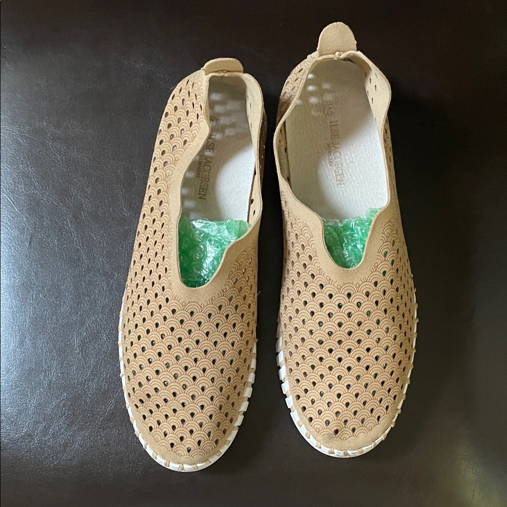 Ilse Jacobsen Tan Slip-On Shoes